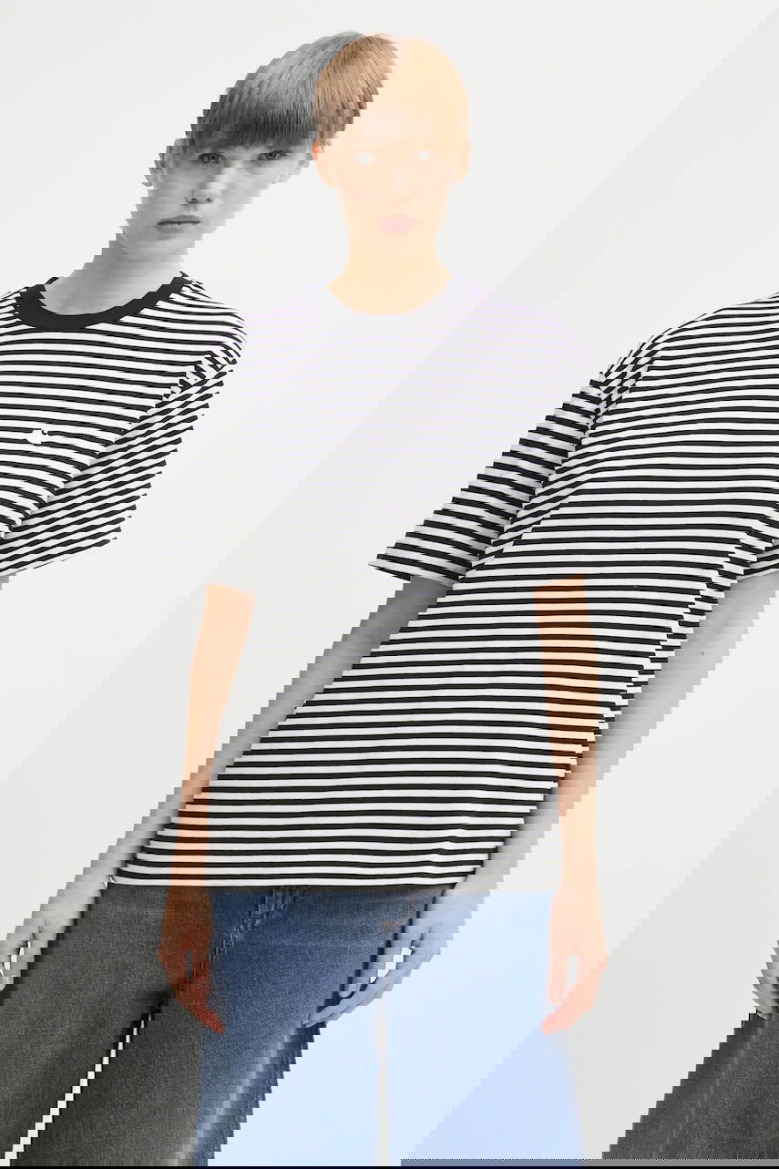 Тениска Carhartt WIP Cotton Short Sleeve Striped Verner T-Shirt Многоцветен | I033841.2JGXX, 0