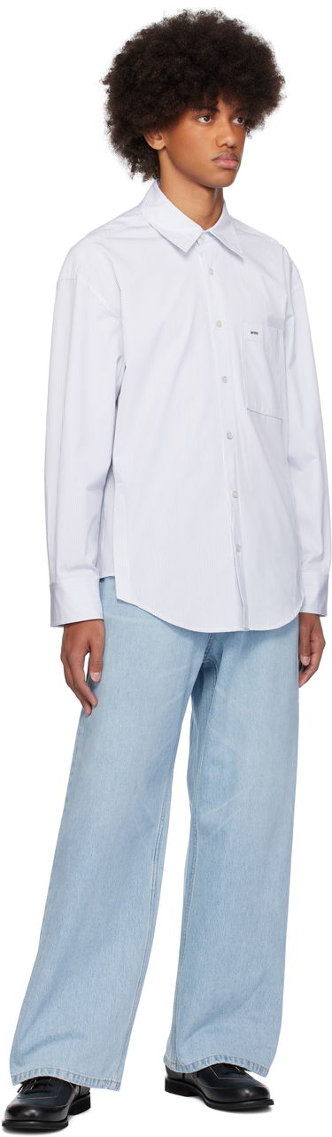 Риза WOOYOUNGMI WOOYOUNGMI Striped Regular Shirt Бяло | W243SH08, 3