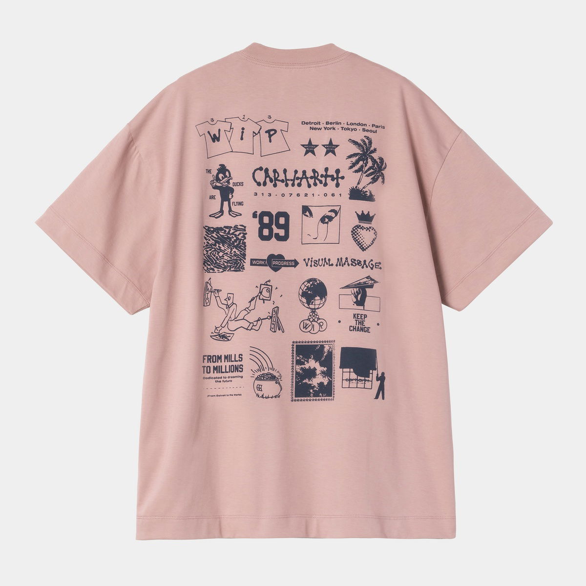 Тениска Carhartt WIP Short Sleeve Modal T-Shirt Розово | I035505_8, 1