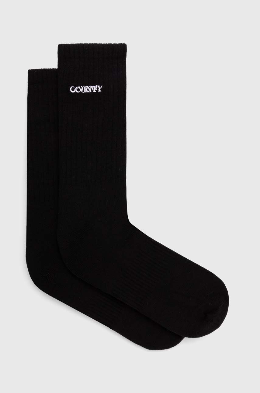 Чорапи Marcelo Burlon Manifesto Logo Shorts Socks Черно | CMRA015S24KNI0021001, 0
