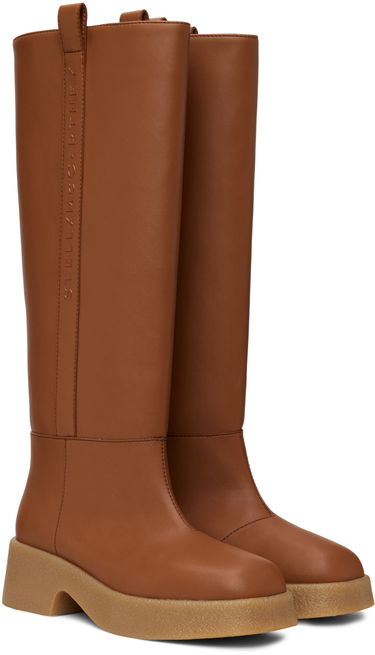 Кецове и обувки Stella McCartney Skyla Knee-High Boots Кафяво | 810132AP00M0, 3