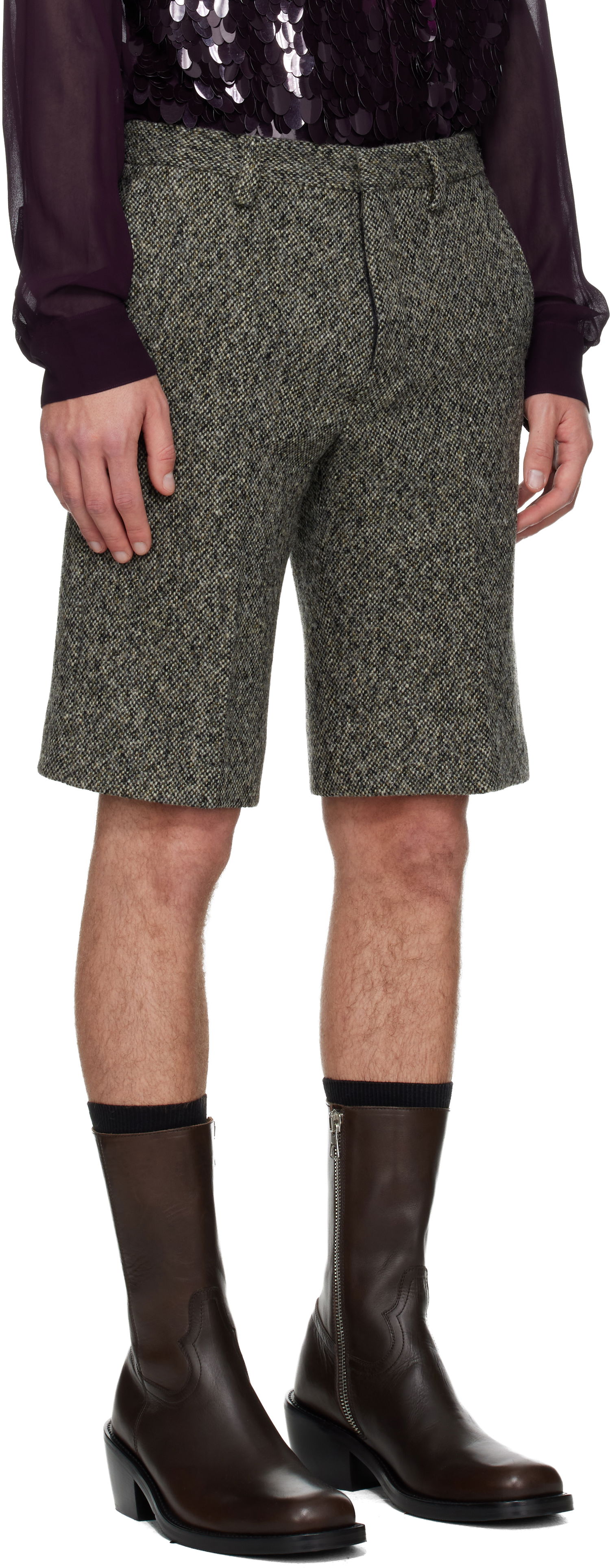 Къси панталони Dries Van Noten Dries Van Noten Tailored Wool Shorts Многоцветен | 252-020994-2261, 1