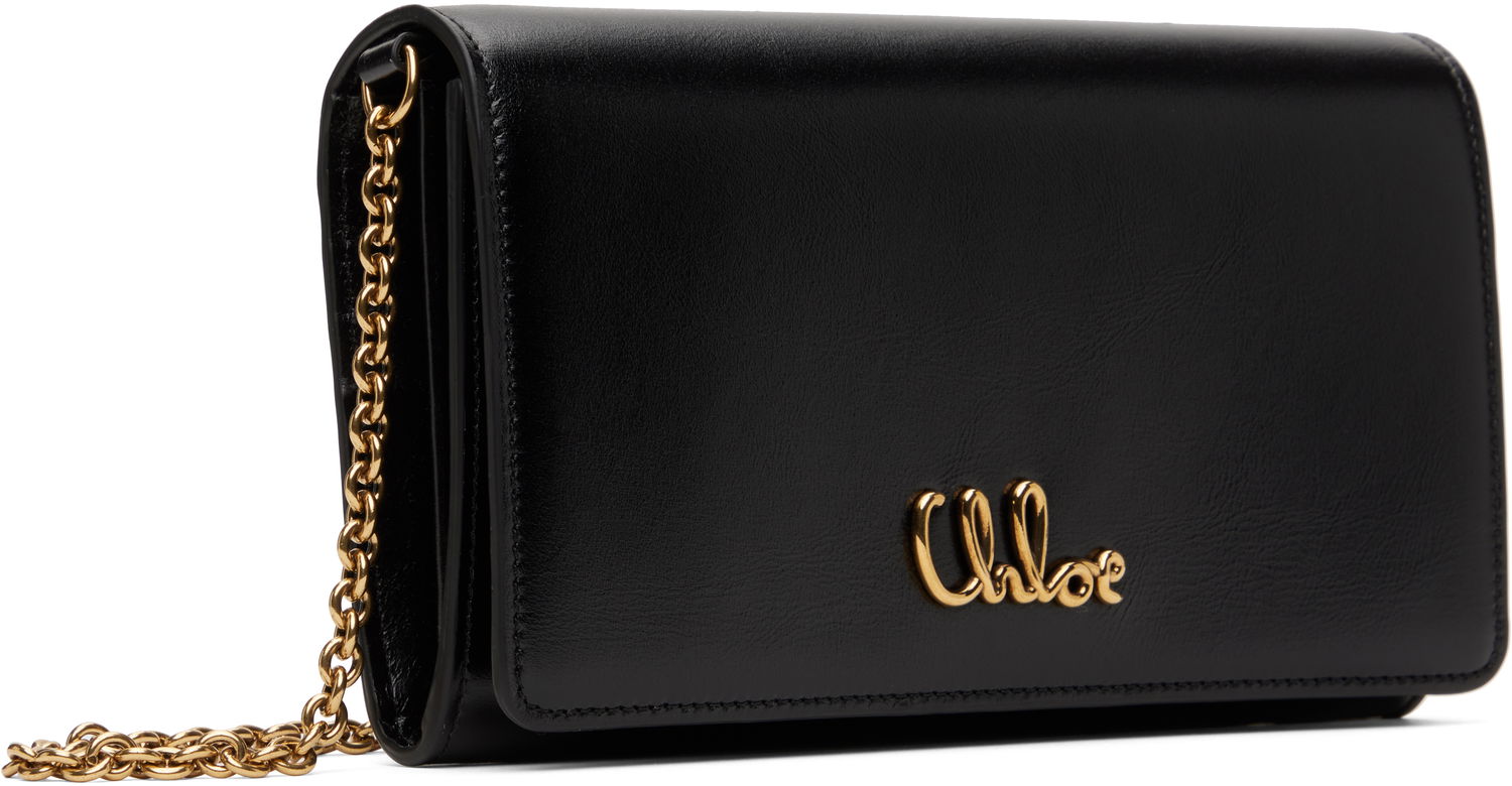 Портфейл CHLOÉ Chloe Iconic Flap Wallet on Chain Черно | CH25SP485O16, 1