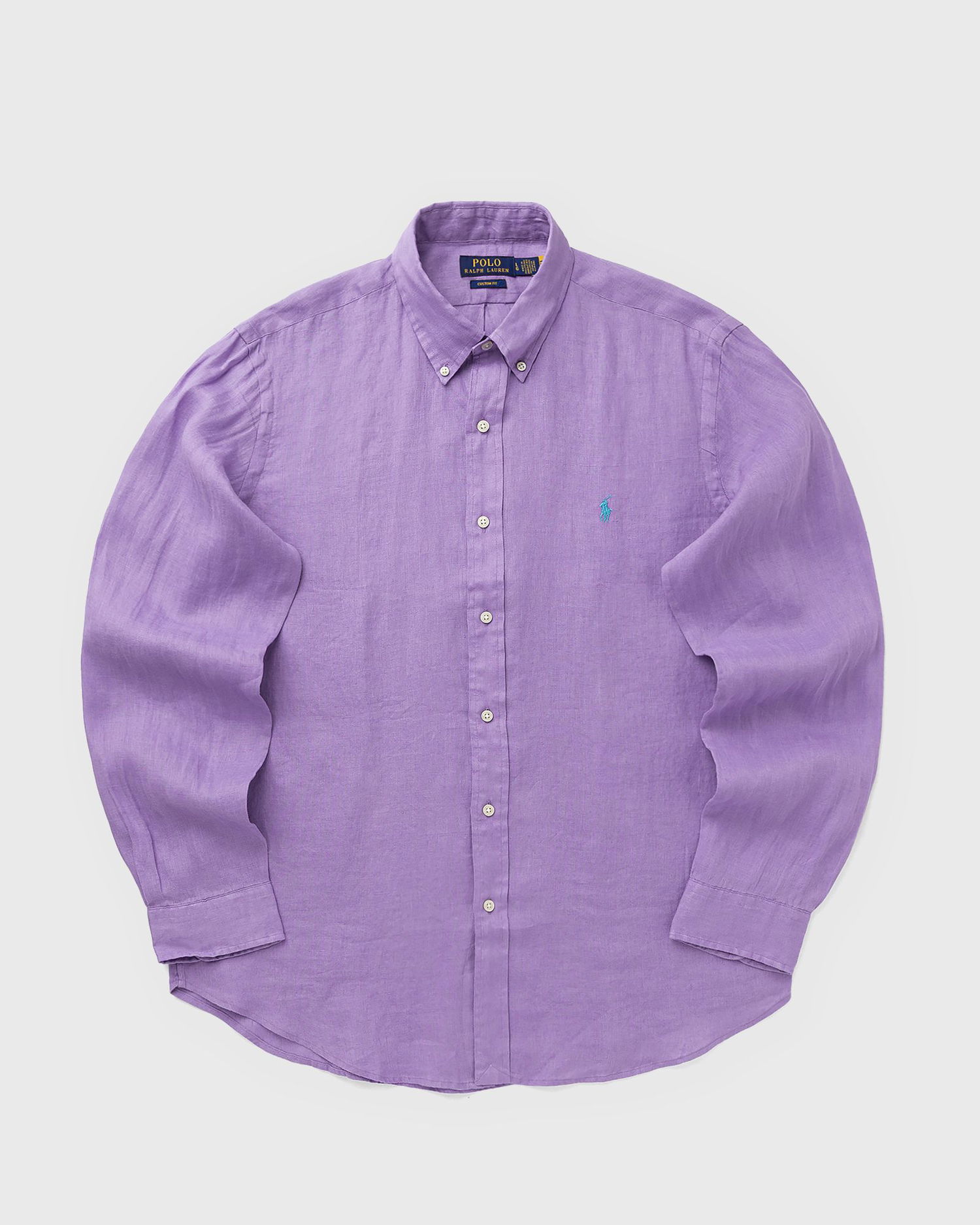 Риза Polo by Ralph Lauren Long Sleeve Linen Custom Fit Button-Down Sport Shirt Лилаво | 710966294028, 1