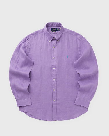 Риза Polo by Ralph Lauren Long Sleeve Linen Custom Fit Button-Down Sport Shirt Лилаво | 710966294028, 1