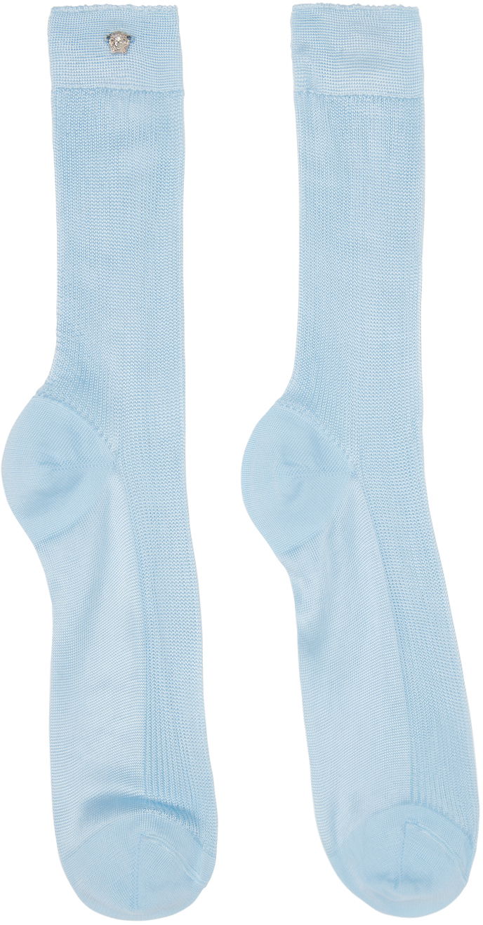 Чорапи Versace Ribbed Knit Socks Синьо | 1008759_1A10210_1UH90