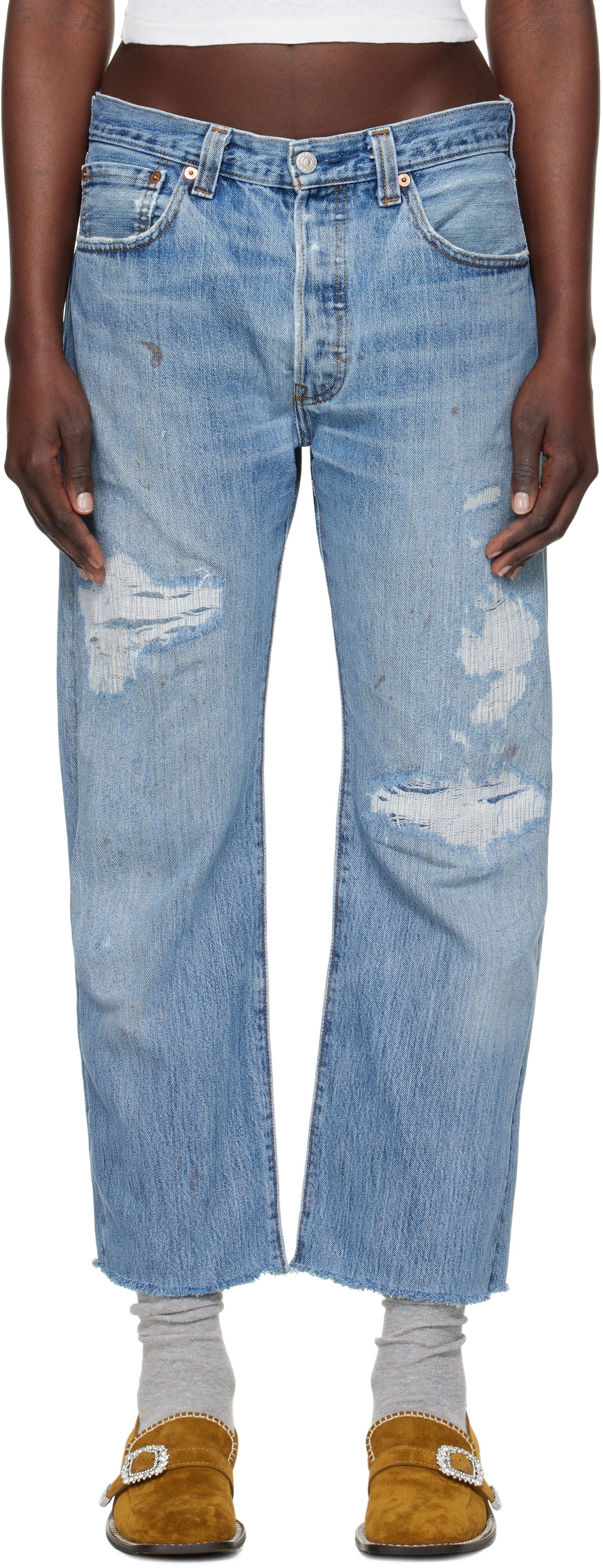 Дънки RE/DONE Re/Done Levi's Edition Boyfriend Jeans Синьо | 1188BFJ, 0