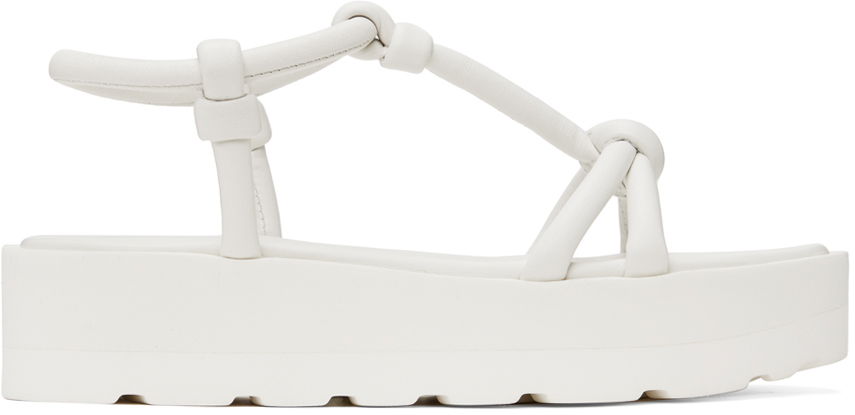 Кецове и обувки Gianvito Rossi Marine Flat Sandals Бяло | G32246.05GOM.NAP, 0
