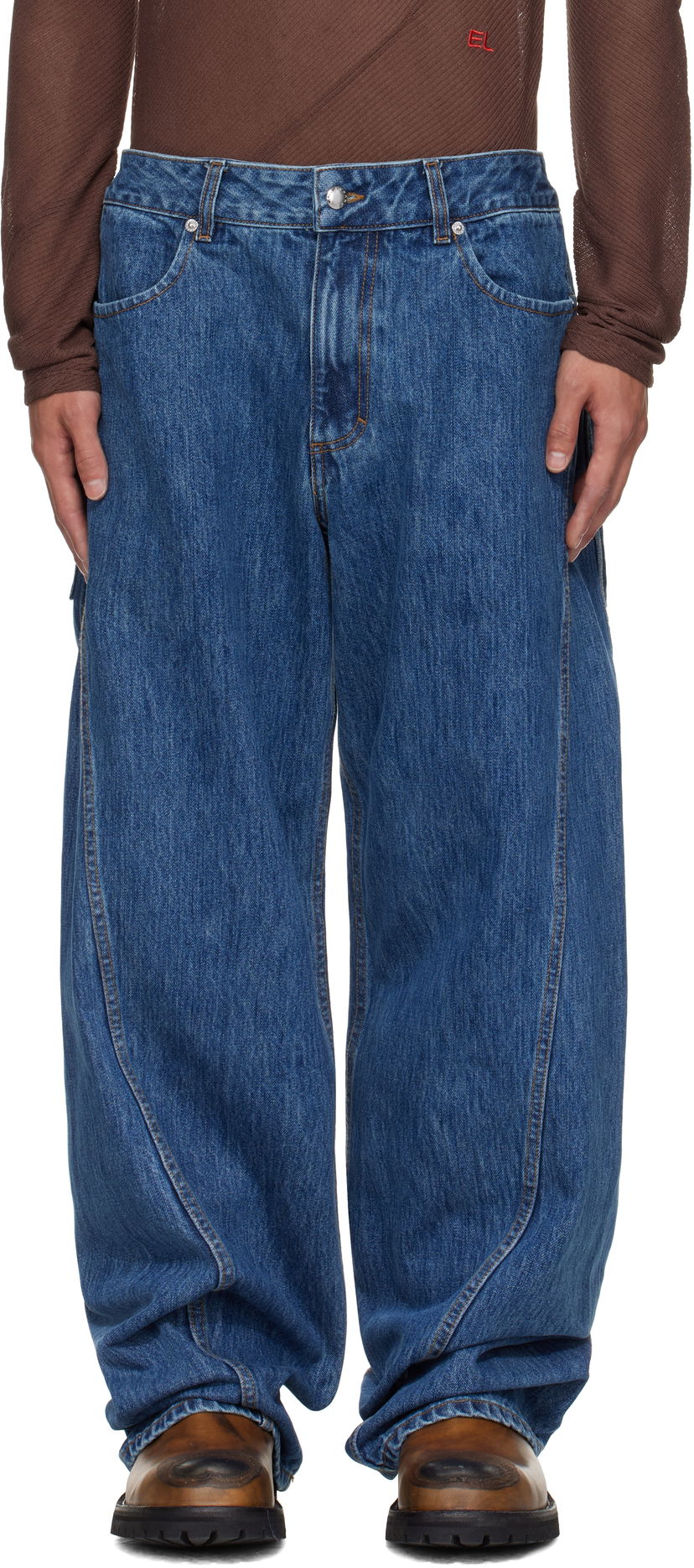 Дънки Eckhaus Latta Eckhaus Latta Bend Jeans Синьо | 1225-EL-PF25-VI