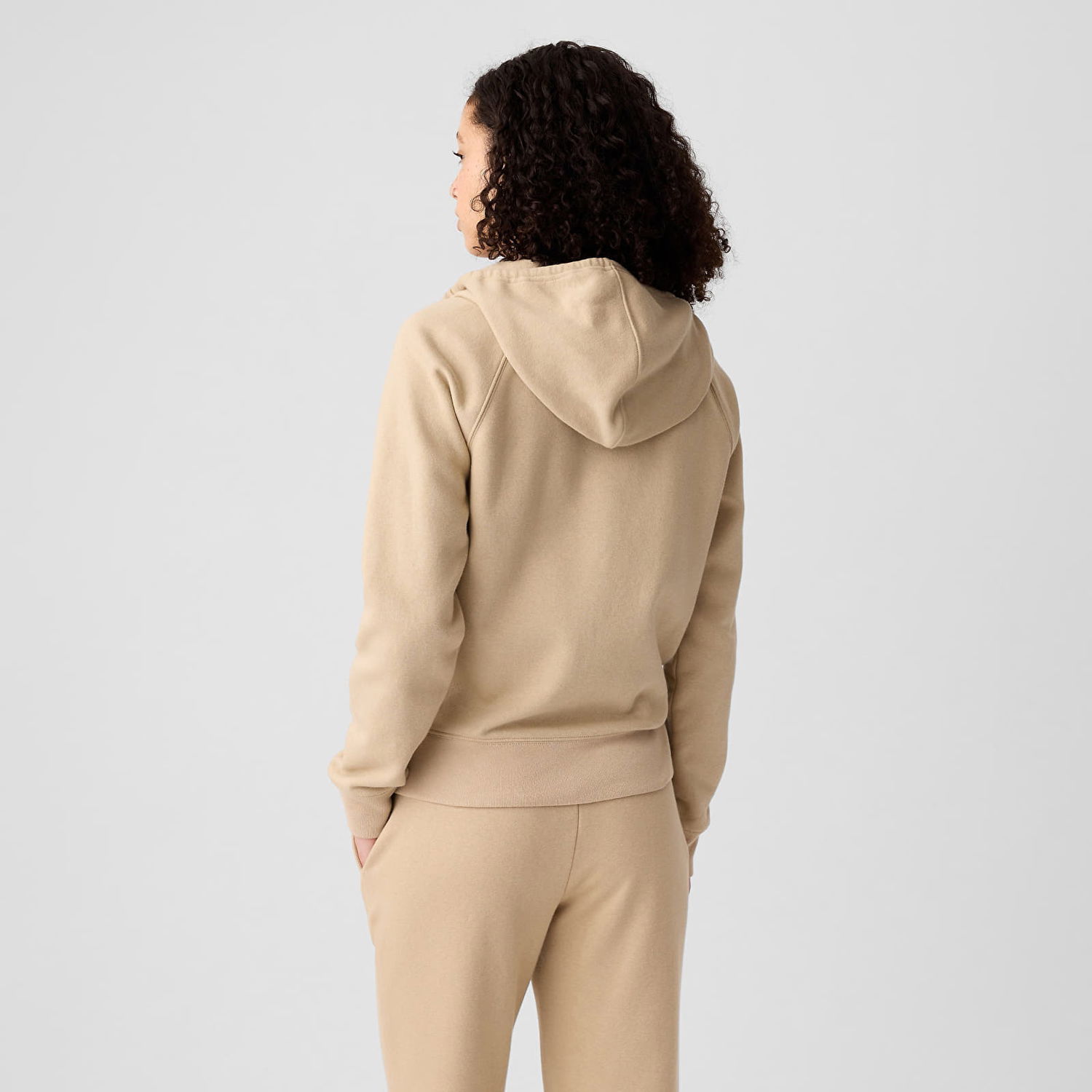 Суитчър GAP Sweatshirt Logo Full Zip Hoodie Travertine M Бежово | 463503-35, 1