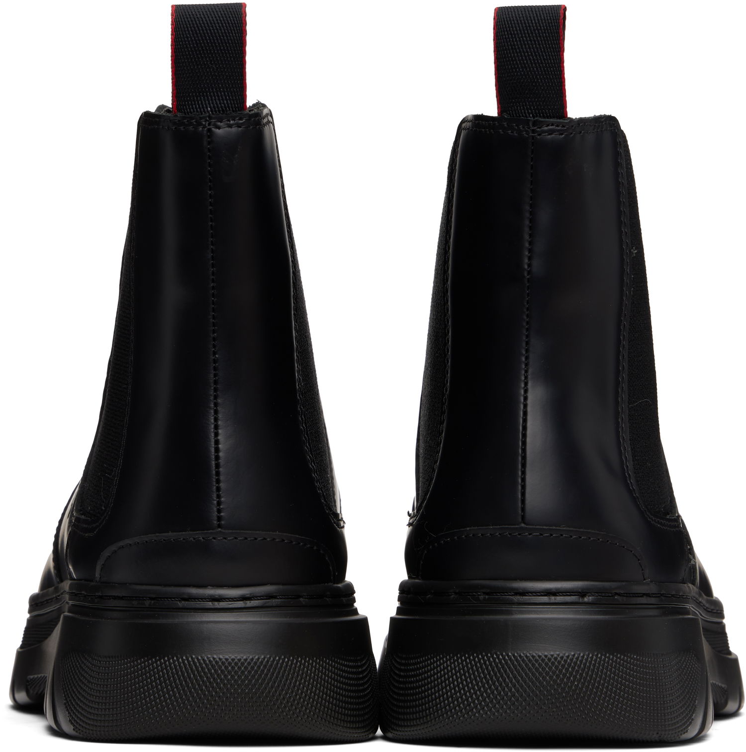 Кецове и обувки BOSS Embossed-Logo Chelsea Boots Черно | 50543764, 1