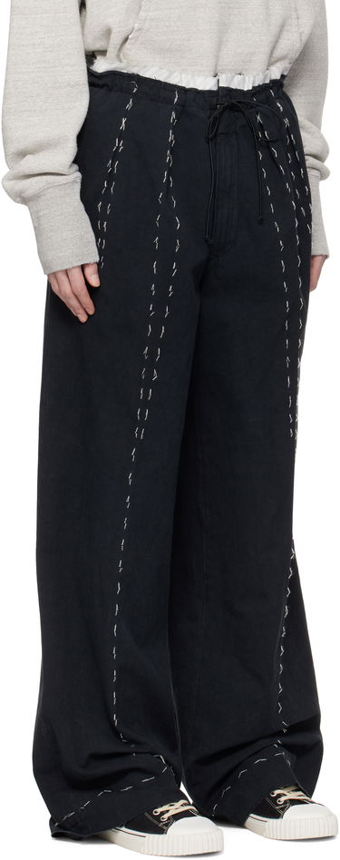 Панталони Maison Margiela Maison Margiela Work-In-Progress Stitch Detail Trousers Черно | S50KA0664 M35295, 1