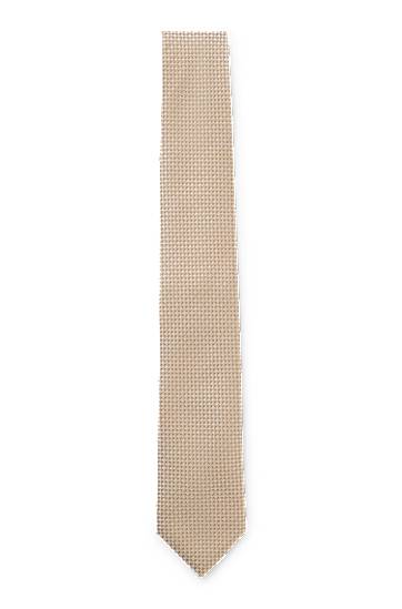 Колани BOSS Micro-patterned Silk-Blend Tie Бежово | 50544658, 0