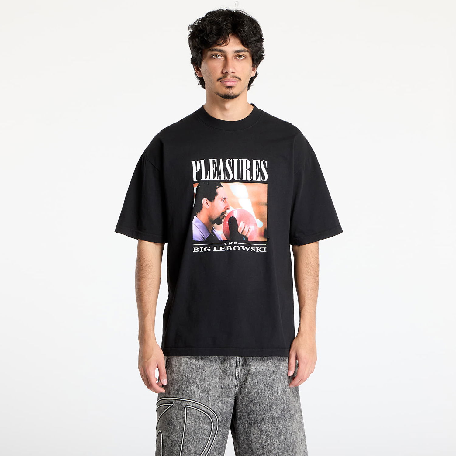 Тениска Pleasures PLEASURES The Big Lebowski Lick T-Shirt Черно | P25SU057 BLACK, 0