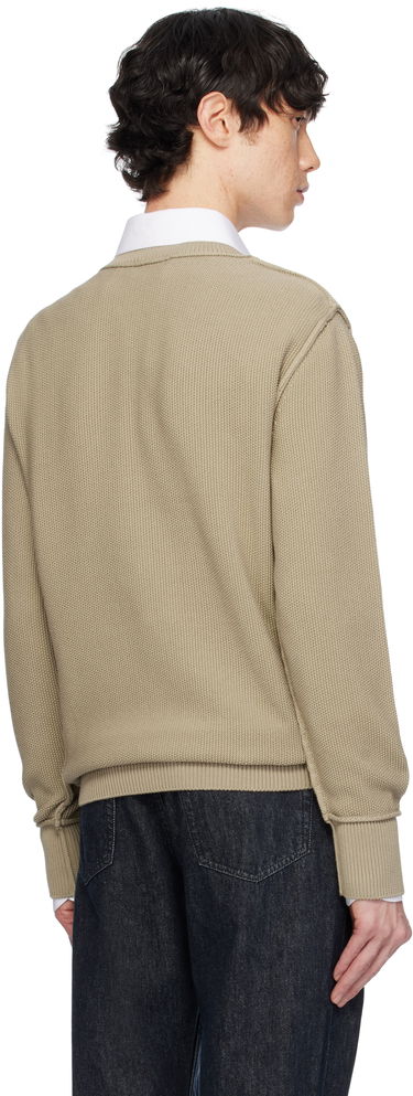 Пуловер Moncler Moncler Textured Cotton Sweater Бежово | K10919C00001M1367, 2