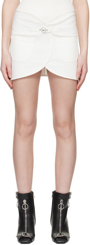 Пола Courrèges Courrèges Ellipse Denim Miniskirt Бяло | 124DJU143DE0022, 0