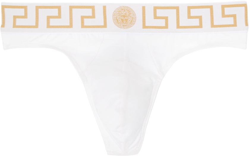 гащички Versace Greca Border Briefs Бяло | AU100022_1A10011, 0