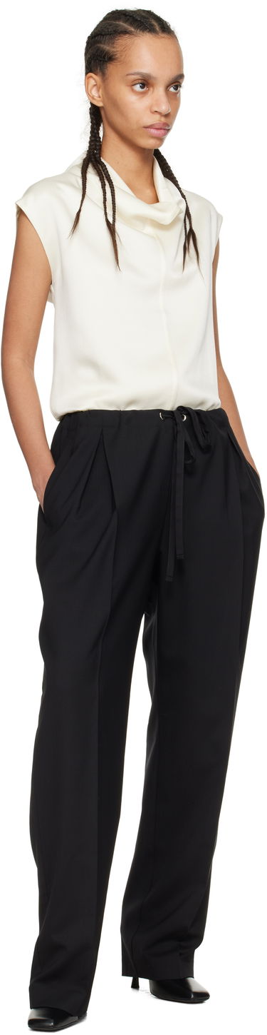 Панталони Khaite Khaite Trenton Drawstring Pleated Trousers Черно | 3160575, 3