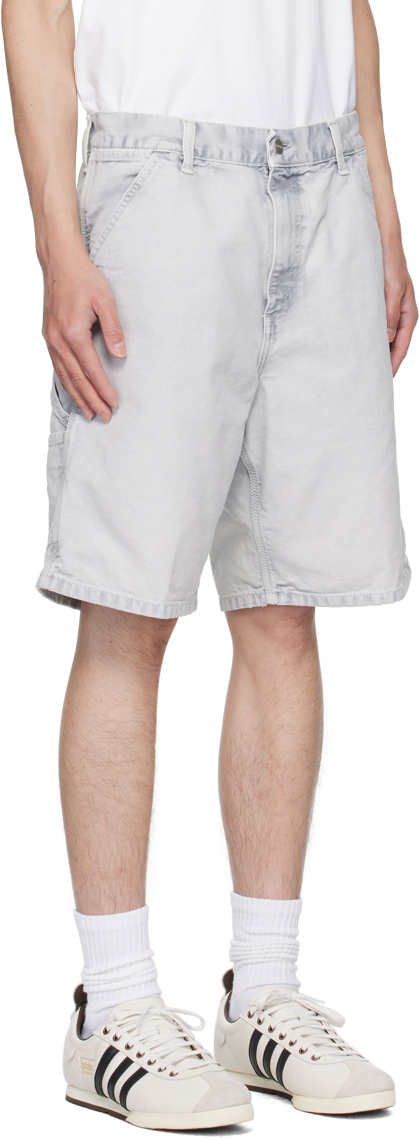 Къси панталони Carhartt WIP Carhartt WIP Single Knee Shorts Сиво | I035558, 1