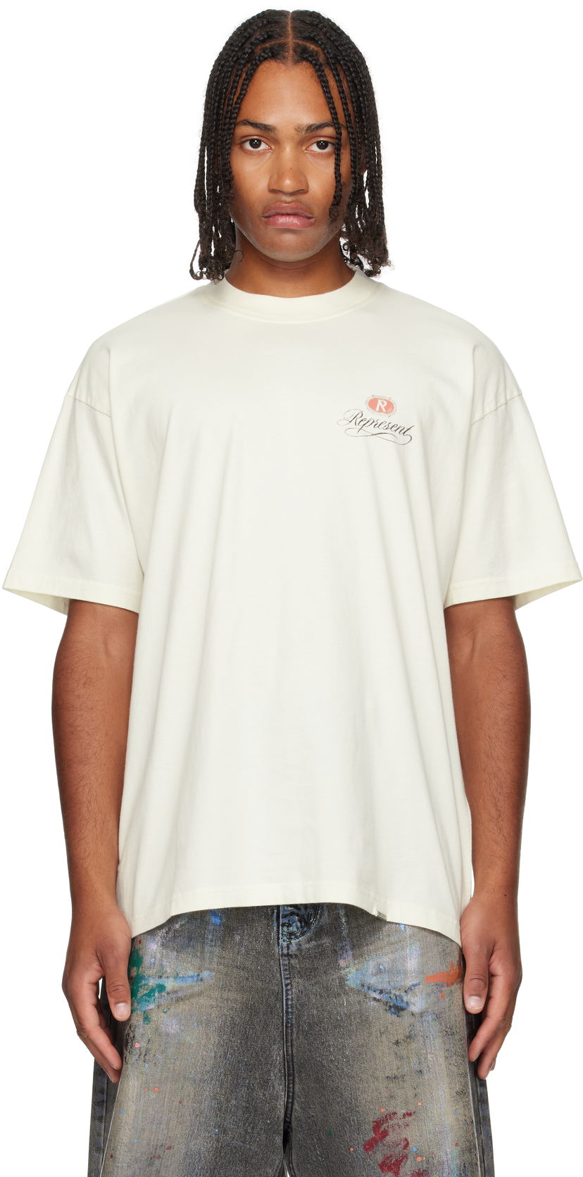 Тениска Represent Clo Grand Vintage Hand Drawn T-shirt Бежово | MLM100450