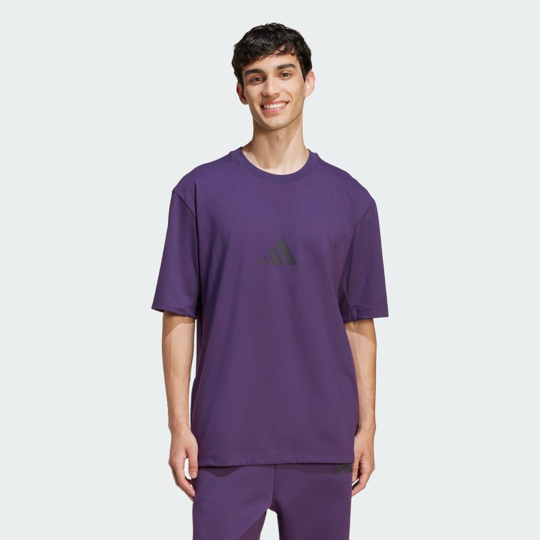 Тениска adidas Performance Z.N.E. Loose-Fit T-Shirt Лилаво | JW4783, 0
