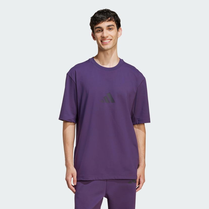 Тениска adidas Performance Z.N.E. Loose-Fit T-Shirt Лилаво | JW4783