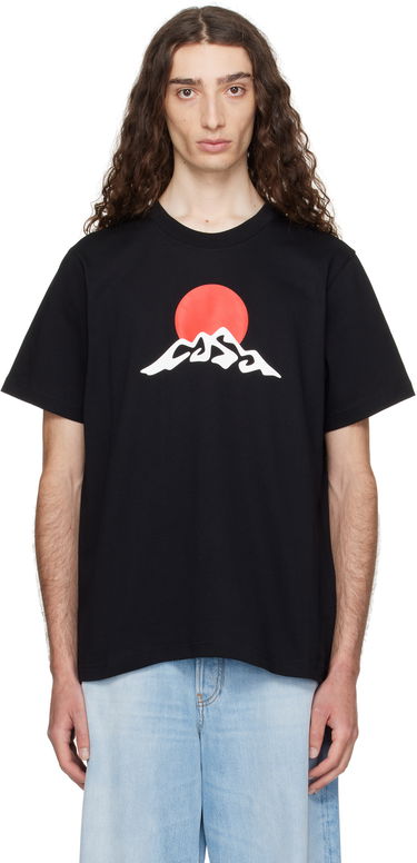Тениска Casablanca Casablanca Montagne Snow Print T-Shirt Черно | MPF25-JTS-001-02, 0