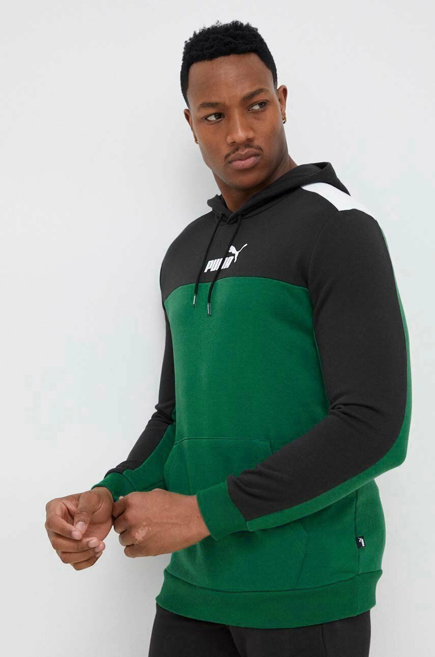 Суитчър Puma Ess+ Block Hoodie Training Зелено | 847428, 0