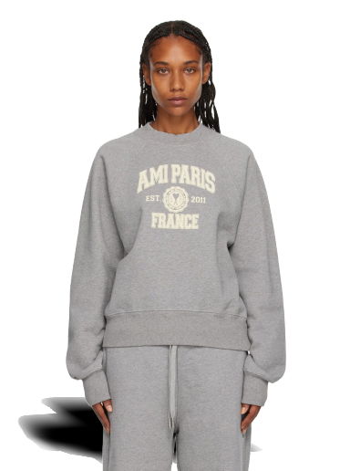 Суитчър AMI France Sweatshirt Сиво | USW010.747