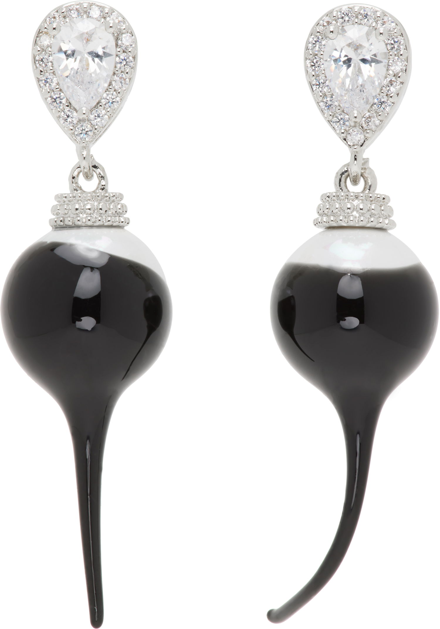 Обеци Ottolinger Ottolinger Diamond Drop Earrings Черно | 125901425E02, 0