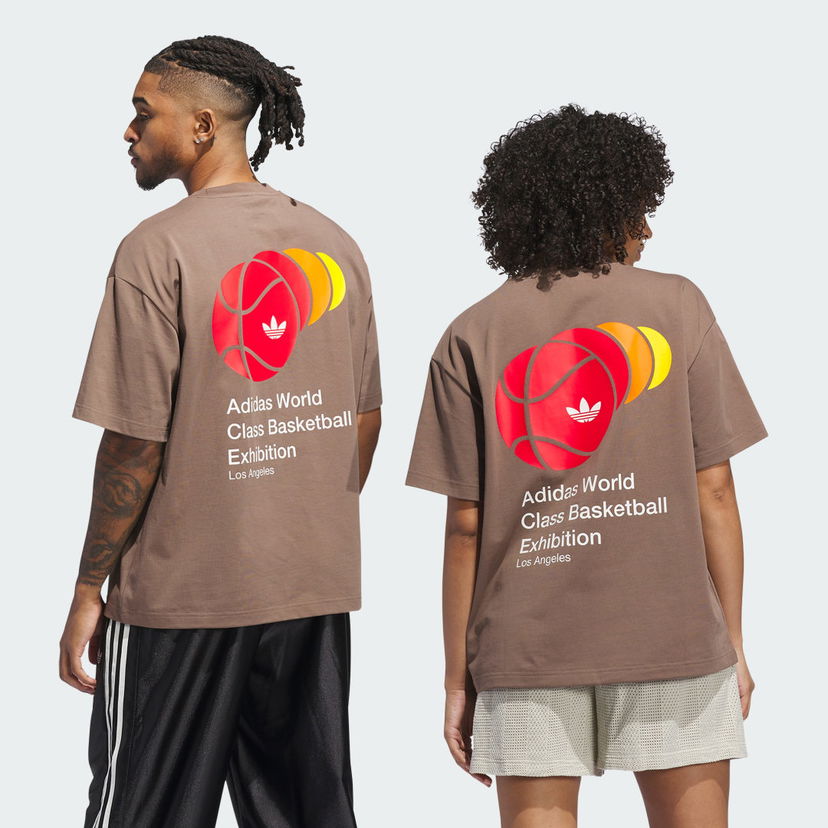 Тениска adidas Performance Graphic Tee Кафяво | JM9956