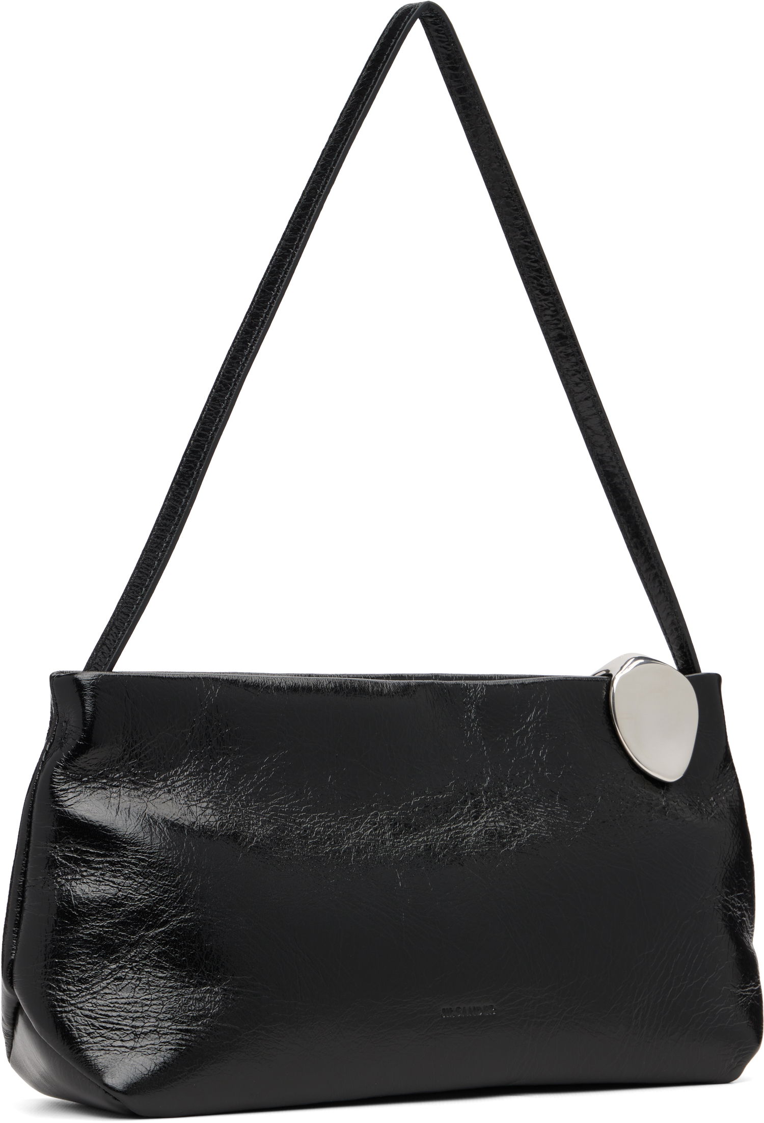 Чанта през рамо Jil Sander Crinkled Patent Leather Jewel Zip Shoulder Bag Черно | J07ZH0058_P7203, 1