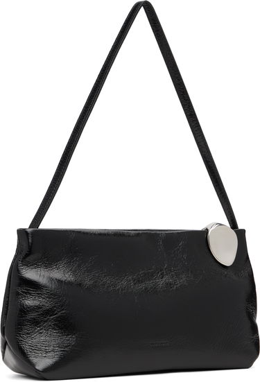 Чанта през рамо Jil Sander Crinkled Patent Leather Jewel Zip Shoulder Bag Черно | J07ZH0058_P7203, 1