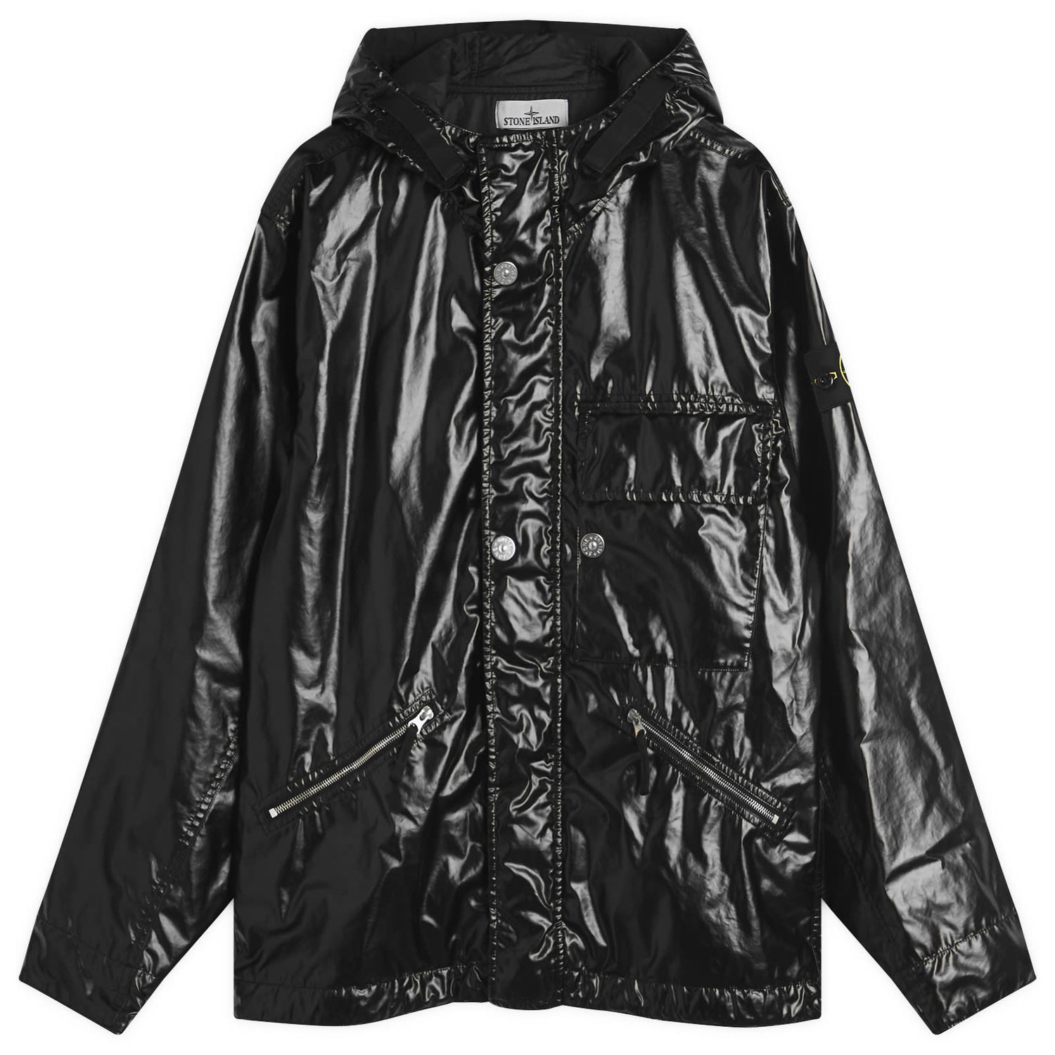 Парка Stone Island Mussola Gommata-TC Short Parka Jacket, Size Large Черно | K1S154100062-V0029, 1