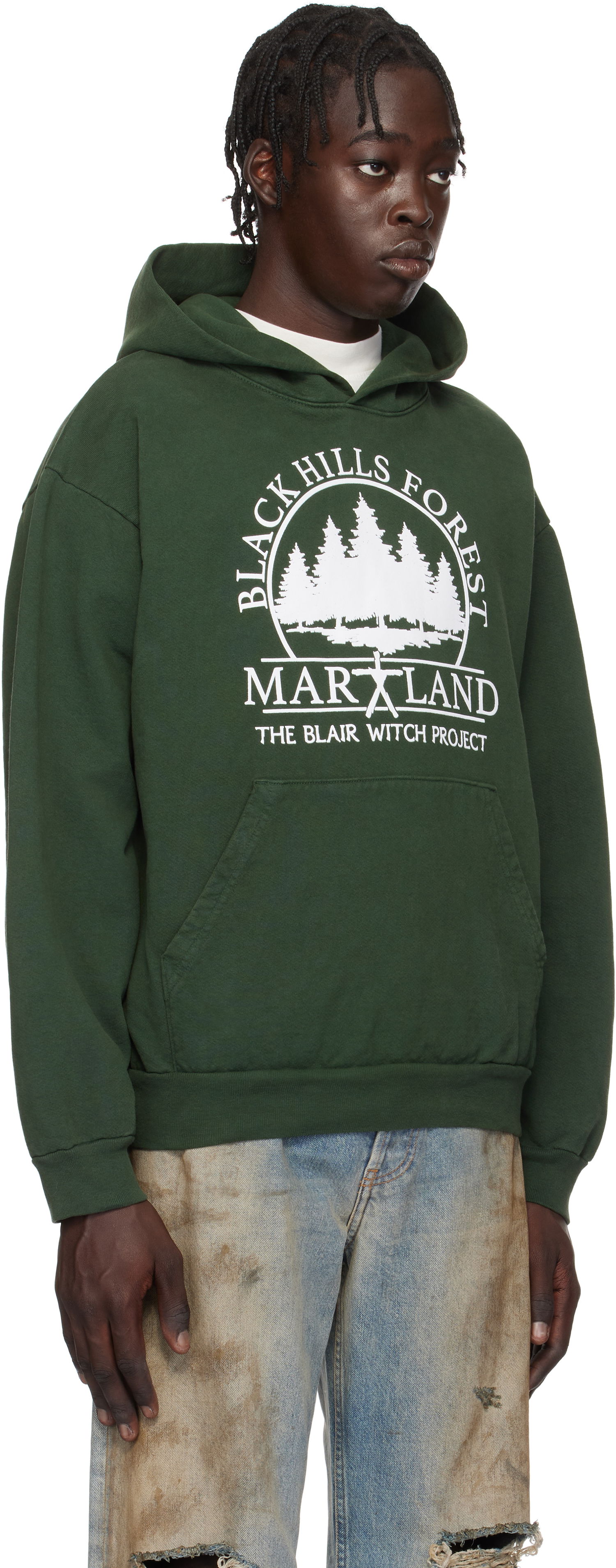 Суитчър Online Ceramics Online Ceramics Blair Witch Project 'Black Hills Forest Map' Hoodie Зелено | Black Hills Forest Hoodie, 1