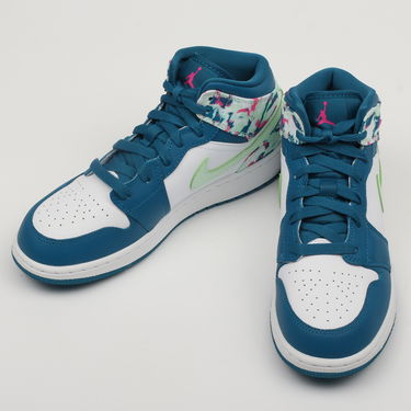 Кецове и обувки Jordan Air Jordan 1 Mid ''Paint Stroke'' GS Тюркоазено | 555112-300, 2