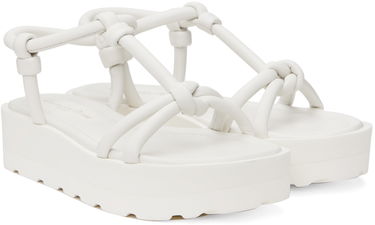 Кецове и обувки Gianvito Rossi Marine Flat Sandals Бяло | G32246.05GOM.NAP, 3