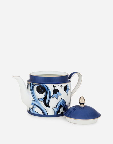 Домашен декор Dolce & Gabbana Porcelain Teapot With Floral Print Синьо | TC0127TCA39UB004, 3