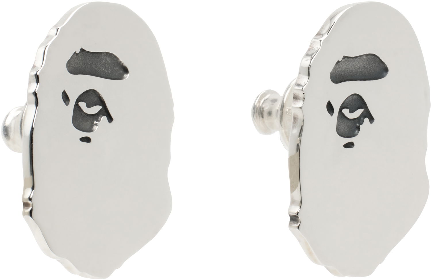 Обеци BAPE Ape Head Silver Earrings Металик | 001GDK801009M, 1