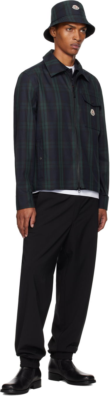 Риза Moncler Moncler Checked Cotton Gabardine Overshirt Зелено | K20912F00007M7484, 3