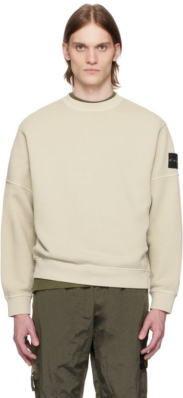 Пуловер Stone Island Stone Island Diagonal Fleece Old Effect Sweatshirt Бежово | K1S15 6100032 S0045, 0
