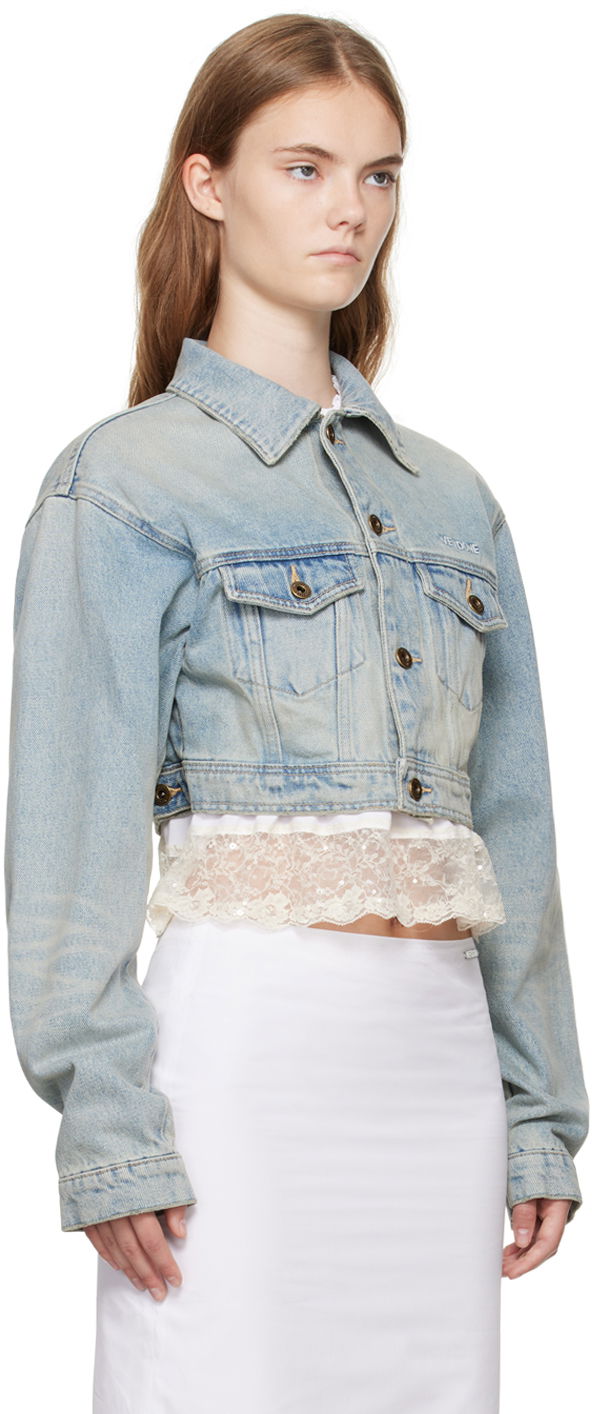 Яке We11done Cropped Denim Jacket Синьо | WD-DJ2-24-337-W-SK, 1