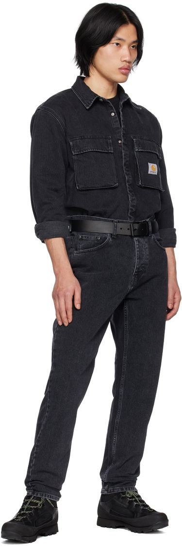 Колани Carhartt WIP Script Leather Belt Черно | I030992, 2