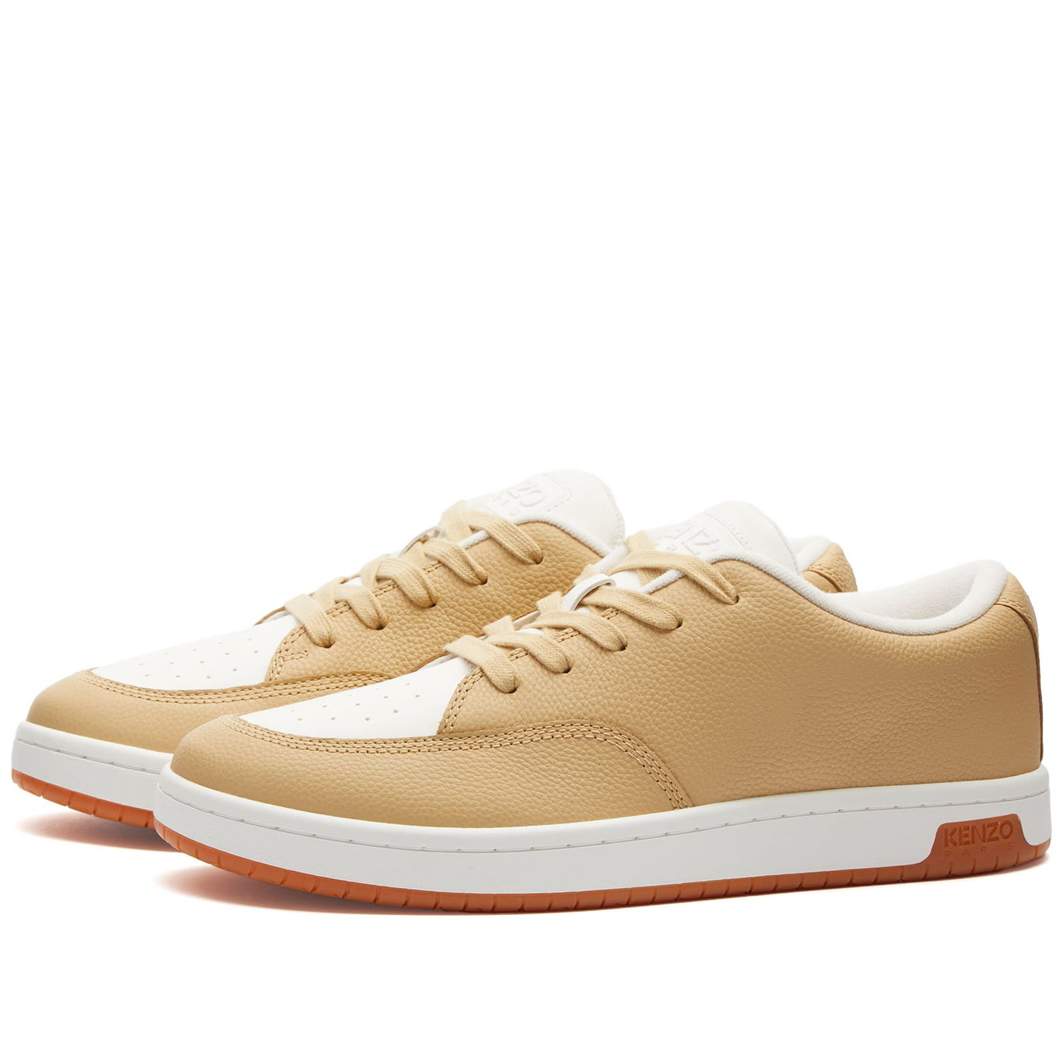 Кецове и обувки KENZO Men's Dome Sneakers in Dark Camel, Size EU 40 | END. Clothing Бежово | FE55SN061L89-14, 0