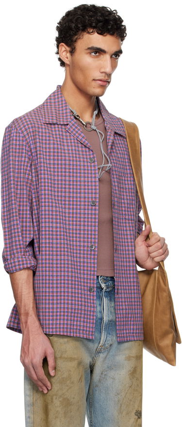 Риза OUR LEGACY Our Legacy Heusen Plaid Shirt Лилаво | M2252HV, 1