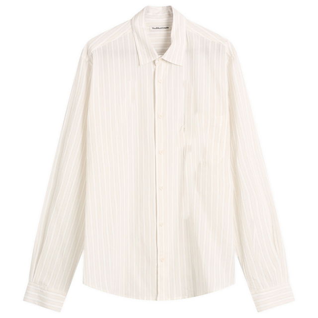 YMC Curtis Striped Shirt, Size Small