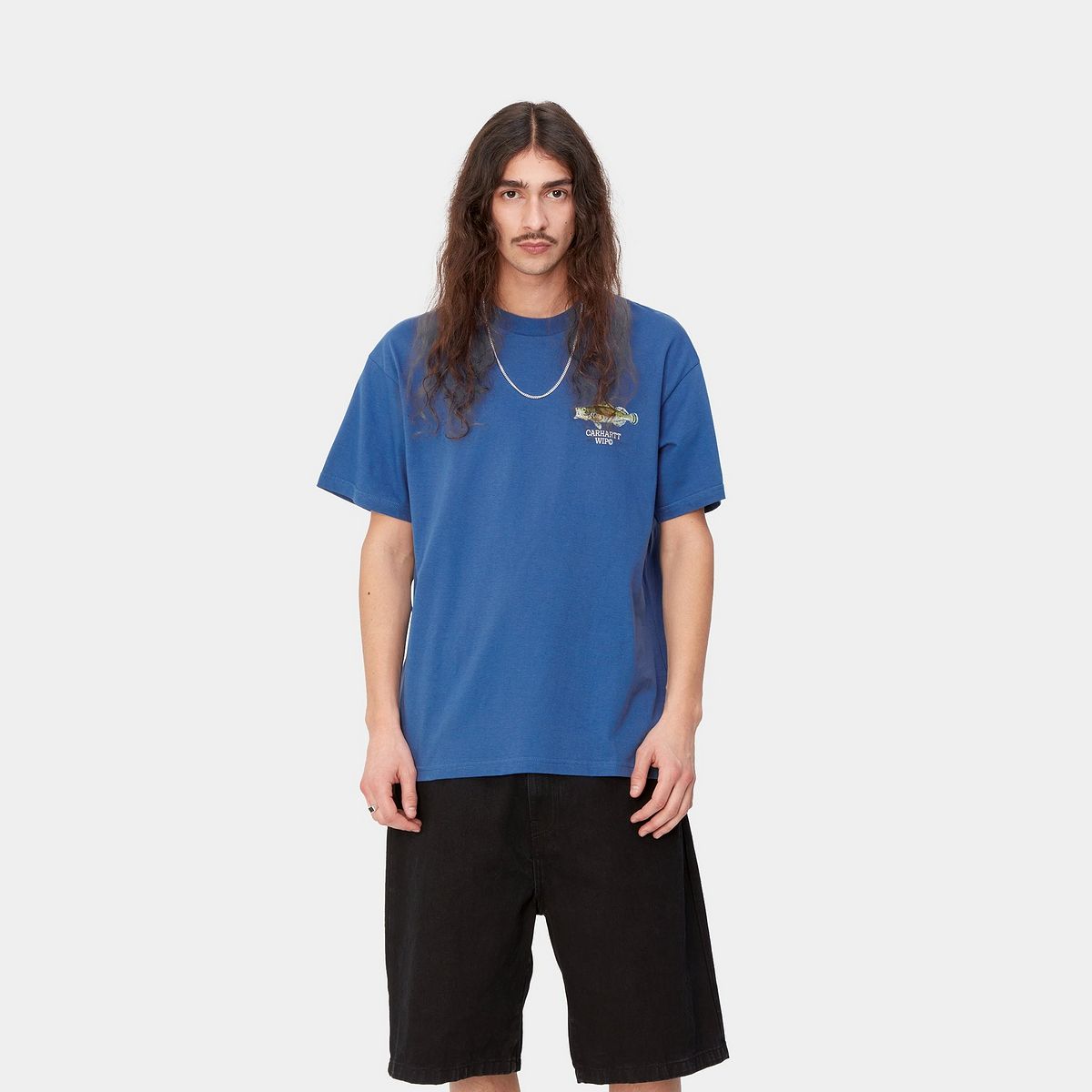 Тениска Carhartt WIP S/S Fish T-Shirt Синьо | I033120_1YQ_XX, 1