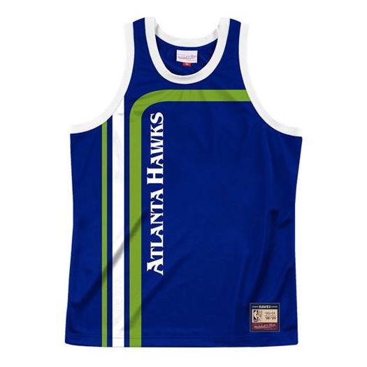 Потник Mitchell & Ness Mitchell & Ness Atlanta Hawks Basketball Jersey Синьо | TTNKCP18167-AHAROYA70, 0