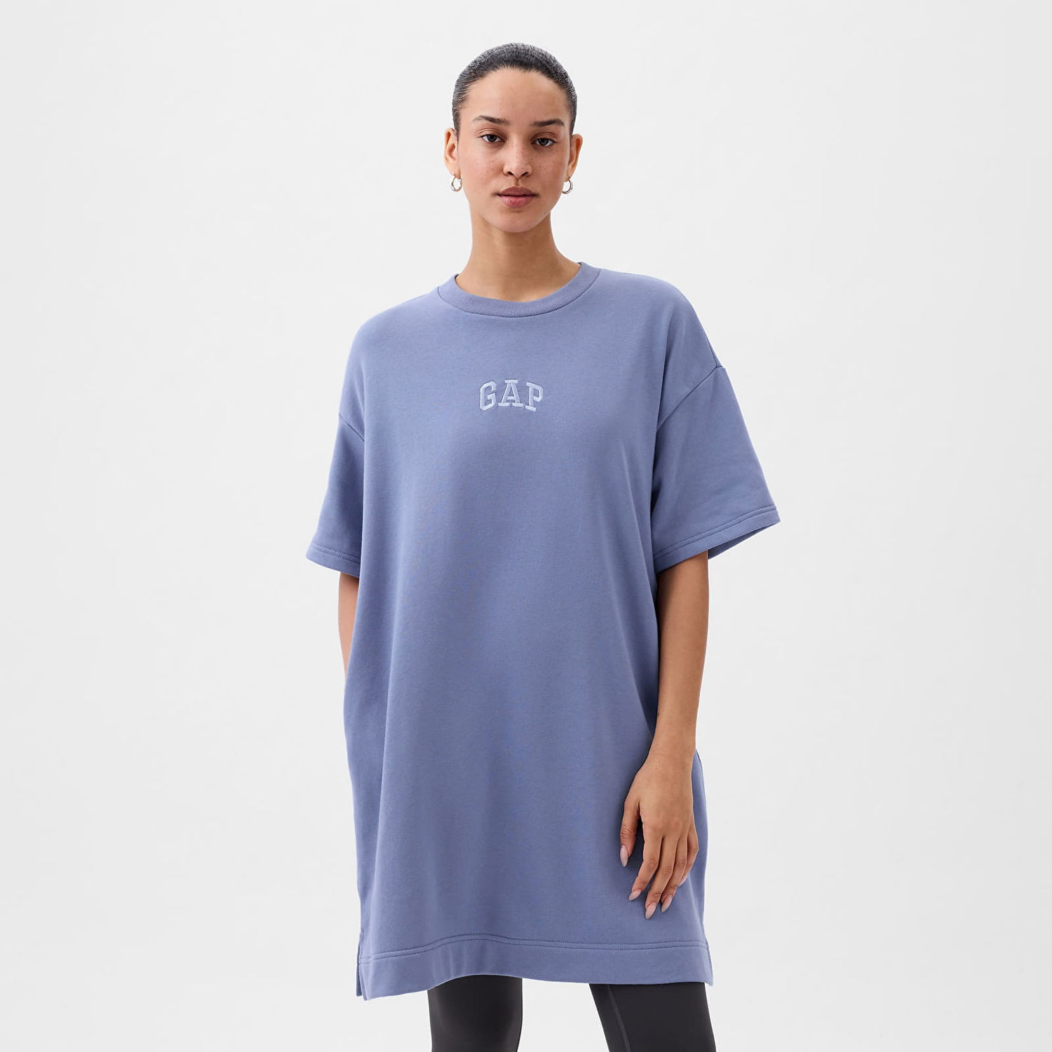 Pокля GAP Dresses French Terry Logo Dress Larkspur Синьо | 870986-02, 0