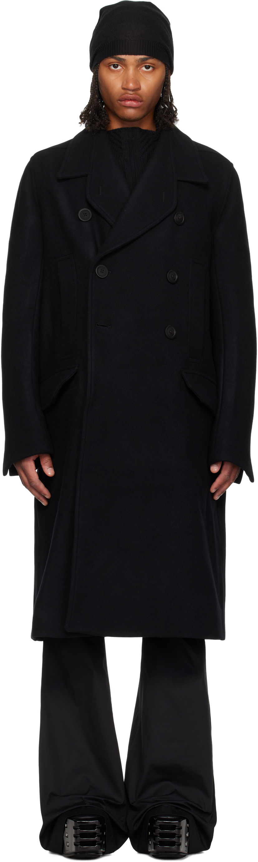Палта Rick Owens Rick Owens Concordians Officer Coat Черно | RU02E1982 WSF